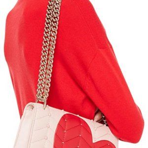 Kate Spade Heart Pink/Red Leather Cross body Bag